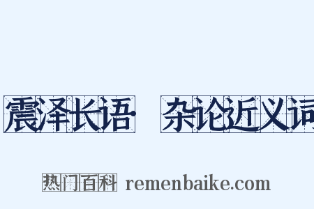 震泽长语·杂论近义词是什么意思的图片